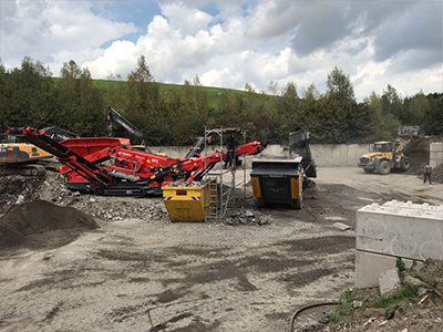 Arbeitsablauf Sieb- und Brechanlage